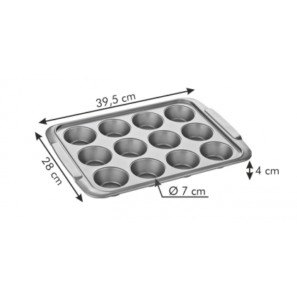 TESCOMA forma 12 muffinů DELÍCIA GOLD 39x28 cm-2