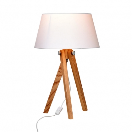 WOODPECKER Stolní lampa s dřevěným podstavcem-2