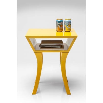 Odkládací stolek Concavo 45x45 cm - žlutý