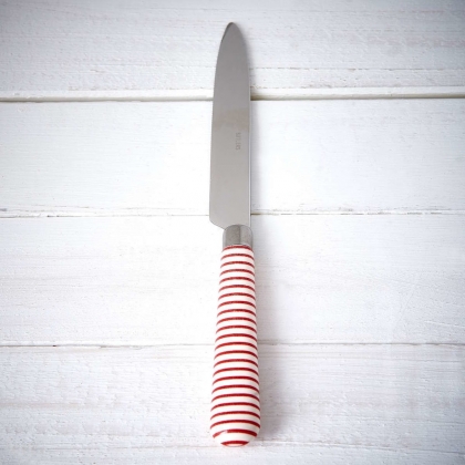 BISTRO Nůž pruhy - červená/bílá-2