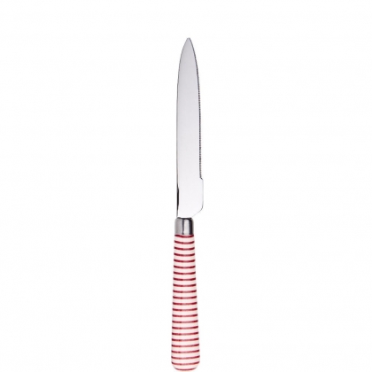 BISTRO Nůž pruhy - červená/bílá-3