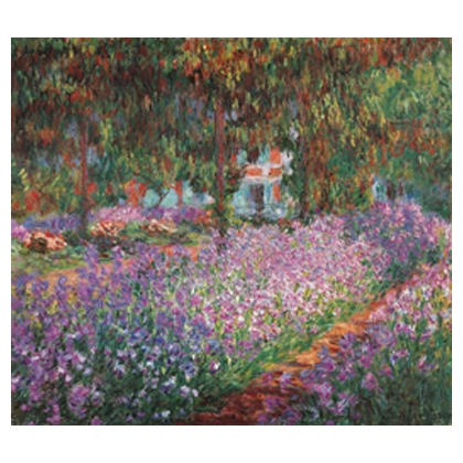 Posters Reprodukce Claude Monet - Monetova zahrada v Giverny, 1900 , (70 x 50 cm)