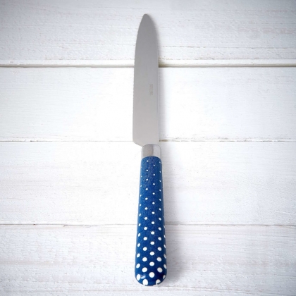 BISTRO Nůž puntík - modrá/bílá-2