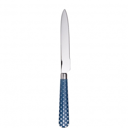 BISTRO Nůž puntík - modrá/bílá-3