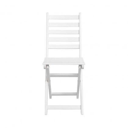 LODGE Skládací židle - bílá-2