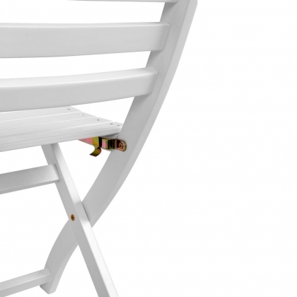 LODGE Skládací židle - bílá-5
