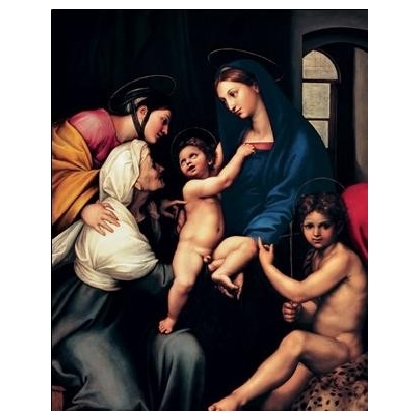 Posters Reprodukce Raffaello - Rafael Santi - Madonna dell'Impannata, 1514 , (60 x 80 cm)