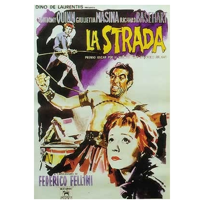 Posters Plakát, Obraz - LA STRADA - Anthony Quinn, (70 x 100 cm)