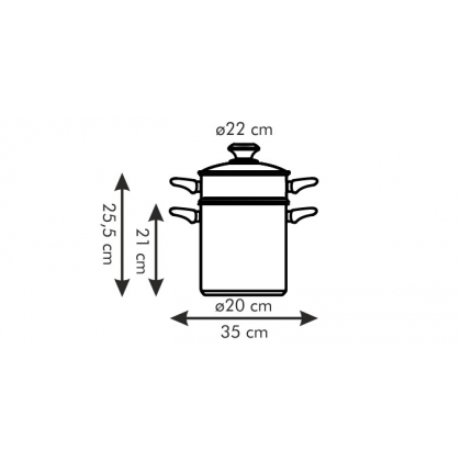 TESCOMA hrnec na špagety PRESTO s poklicí ø 22 cm-2