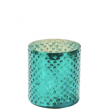 DELIGHT Svícen na čaj. svíčku 8cm - tyrkysová
