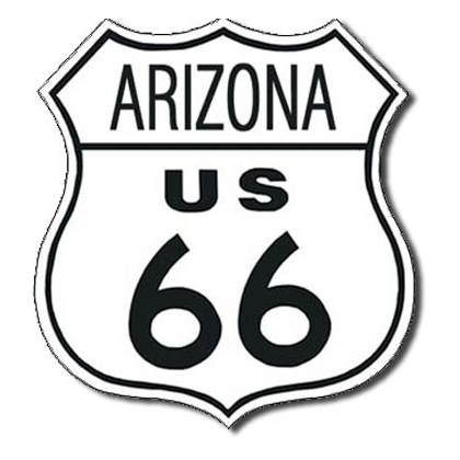 Posters Plechová cedule ROUTE 66 - arizona, (27 x 27 cm)