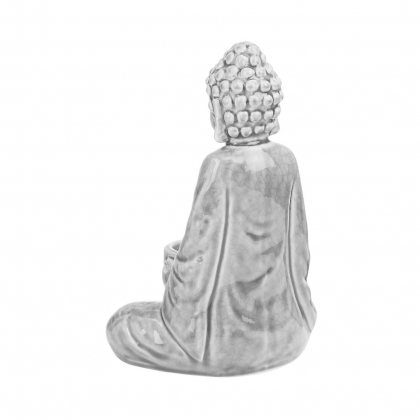 BUDDHA Soška na čajovou svíčku - šedá-4