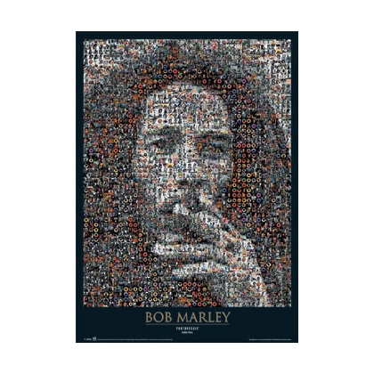 Posters Plakát, Obraz - Bob Marley - photomosaic, (61 x 91,5 cm)