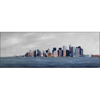 Posters Reprodukce Semenzato - Pohled z lodi na Manhattan , (140 x 50 cm)