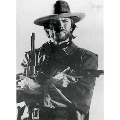 Posters Plakát, Obraz - Clint Eastwood (B&W), (61 x 91,5 cm)