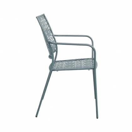 NANCY Židle s područkami - šedá-3