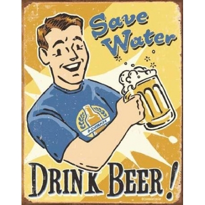 Posters Plechová cedule SCHOENBERG - save water, (32 x 41 cm)