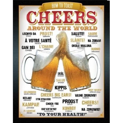 Posters Plechová cedule PIVO - Cheers Around The World, (31,5 x 40 cm)