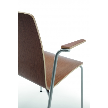 Com židle - tmavé dřevo-5