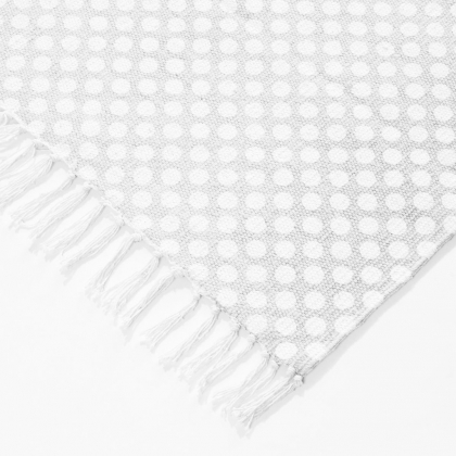 SILENT DANCER Koberec puntíkovaný 60 x 90 cm - šedá/bílá-2