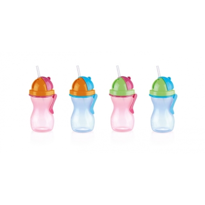 Tescoma dětská láhev s brčkem BAMBINI 300 ml, zelená, modrá-2