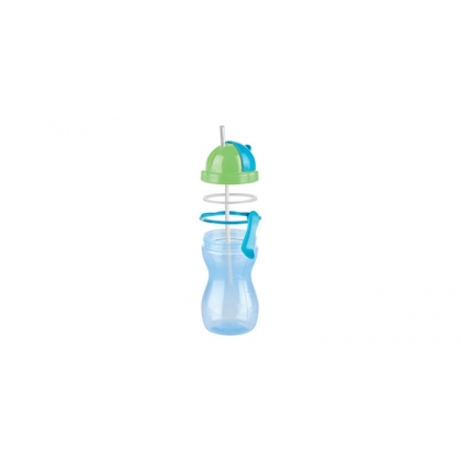 Tescoma dětská láhev s brčkem BAMBINI 300 ml, zelená, modrá-4