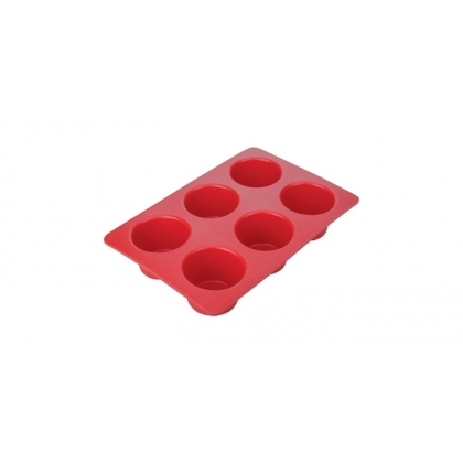 Tescoma forma 6 muffinů DELÍCIA SILICONE, červená