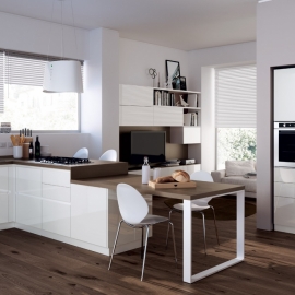Multifunkční prostor - spojení kuchyně s obývacím pokojem-2
