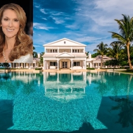 Celine Dion - rozlehlé sídlo u pláže